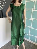 Trendy Green Colored Party Wear Embroidered Bead Work Silk Kurti