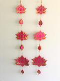 Set of 2 Lotus wall hangings Lotus decorations Lotus for yoga room