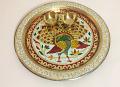 Meenakari Thali for Puja, Wedding, Rakhi 11" Meenakari Thali for Puja, Wedding, Rakhi 11"