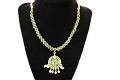 Simple Green Kemp Stone Short Necklace Simple Green Kemp Stone Short Necklace