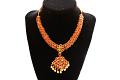 Red Kemp Stone Traditional Short Necklace