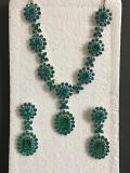 Attractive and Classy Green Stone Necklace Set