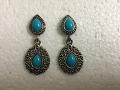 Blue Alloy Danglers & Drop