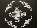 Kolam with border cardstock paper cut out Model A