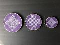 Double sided Kolam paper craft wall art in bamboo hoop set