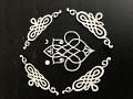 Kolam with border cardstock paper cut out-model B