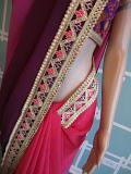Bollywood Inspired Designer Purple & Pink Shaded Saree (Clearance Sale )