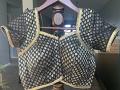 Size 32 Black and Gold Brocade Blouse