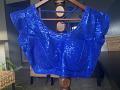 Size 36 Royal Blue Sequins Ready Blouse