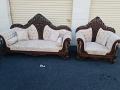 Carved Wood Maharaja Style 5 Seater Sofa Set (3 Pcs) Carved Wood Maharaja Style 5 Seater Sofa Set (3 Pcs)