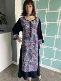 Innovative Navy Blue Colored Floral Party Wear Rayon Cotton Kurti Innovative Navy Blue Colored Floral Party Wear Rayon Cotton Kurti