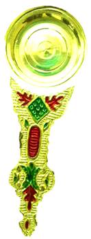 Traditional Golden Brass Meenakari Kapoor Aarti Diya Traditional Golden Brass Meenakari Kapoor Aarti Diya