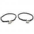 925 Sterling Silver Kids Najariya (Black Beads) Anklet - Style #15 925 Sterling Silver Kids Najariya (Black Beads) Anklet - Style #15