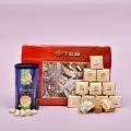 Fancy Zari and Resham Work Rakhi with Roasted Pista and Flavored Mewa Bites Fancy Zari and Resham Work Rakhi with Roasted Pista and Flavored Mewa Bites