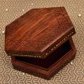 Intricately Carved Handcrafted Sheesham Wood Jewellery Box 8.8" Intricately Carved Handcrafted Sheesham Wood Jewellery Box 8.8"