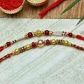 Beautiful Set of 2 Beaded Rakhi Beautiful Set of 2 Beaded Rakhi