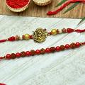 Rudraksh with Ganesha Rakhi Set Rudraksh with Ganesha Rakhi Set
