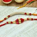 Sparkling & Stylish Set of 2 Beaded Rakhi Sparkling & Stylish Set of 2 Beaded Rakhi