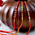 Stunning Set of 3 Crystal Beaded Rakhi