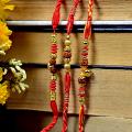 Divine Set of 3 Rudraksh Rakhi Divine Set of 3 Rudraksh Rakhi