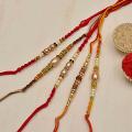 Beautiful Five Beaded Rakhi Set Beautiful Five Beaded Rakhi Set