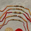 Multicolored Set of 5 Beaded Rakhis