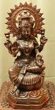 Wealth Goddess Lakshmi Ji Black Metal Copper Finish Statue 18" Wealth Goddess Lakshmi Ji Black Metal Copper Finish Statue 18"