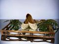 Stylis Punjabi Jutti / Cream Embellished Khussa Shoes from India - 7 to 10