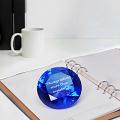 Paperweight in blue crystal Paperweight in blue crystal