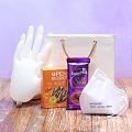 Safety Hamper for Near & Dear w/ Mask, Gloves, Chocolate & Cookies Gift Safety Hamper for Near & Dear w/ Mask, Gloves, Chocolate & Cookies Gift
