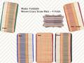 Handmade Eco-Friendly Madur Foldable Woven Grass Straw Mat - 4 Folds Handmade Eco-Friendly Madur Foldable Woven Grass Straw Mat - 4 Folds