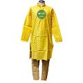 HITESH KURTA PAJAMA SET (Yellow & Gold / Cotton Silk Mix) - (L)