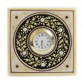 Marble Table Clock Square Decorative Handcrafted