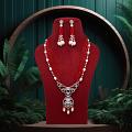 Red Color American Diamond Premium Long Necklace Set Red Color American Diamond Premium Long Necklace Set