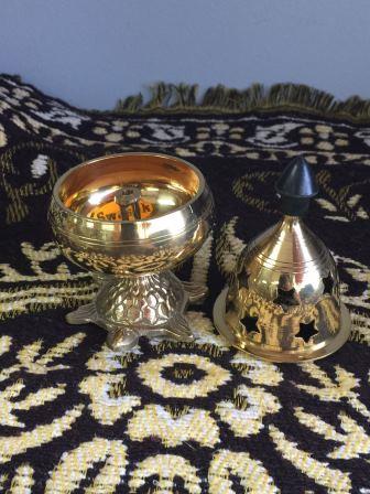 Brass Oil Lamp Akhand Jyot Diya for Pooja 6" Brass Oil Lamp Akhand Jyot Diya for Pooja 6"