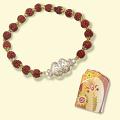 Rudraksha Bracelet with Golden Bhai Pendent + Roli & Chaval 
