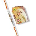 Silver Tree Rakhi with Unique Rudraksha Beads + Roli & Chaval Silver Tree Rakhi with Unique Rudraksha Beads + Roli & Chaval