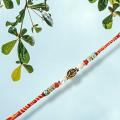 Cute Mina Rakhi With Handcrafted Ornaments + Roli & Chaval 