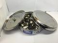 Stylish Spice Box (Masala Dabba) w/ Dual Lid for Freshness 7" Stylish Spice Box (Masala Dabba) w/ Dual Lid for Freshness 7"