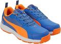 PUMA MEN'S HIGH RUN CRICKET SHOES BLUEMAZING-ORANGE
