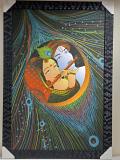 Beautiful Wooden Framed Canvas Print Picture of Radha Krishna # 1 - 23 x 33