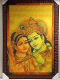 Beautiful Wooden Framed Canvas Print Picture of Radha Krishna # 3 - 23 x 33 Beautiful Wooden Framed Canvas Print Picture of Radha Krishna # 3 - 23 x 33