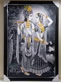 Beautiful Wooden Framed Canvas Print Picture of Radha Krishna # 5 - 23 x 33 Beautiful Wooden Framed Canvas Print Picture of Radha Krishna # 5 - 23 x 33