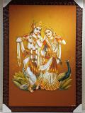 Beautiful Wooden Framed Canvas Print Picture of Radha Krishna # 4 - 23 x 33 Beautiful Wooden Framed Canvas Print Picture of Radha Krishna # 4 - 23 x 33
