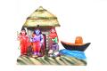 Ram Sitha With Guhan On Boat Navarathri Golu Doll  