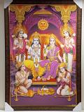 Beautiful Wooden Framed Canvas Print Picture of Ram Darbar # 2 - 23 x 33"