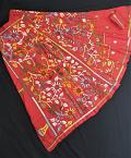 Red Banglori Silk Full embroidery Kantha work