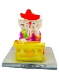 Beautiful n Colorful Fiber Small Ganesh Statue - 4.5" # 25 Beautiful n Colorful Fiber Small Ganesh Statue - 4.5" # 25