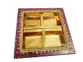 24 Pcs Square Decorative Empty DryFruit Boxes - 4 Compartment (Maroon) 24 Pcs Square Decorative Empty DryFruit Boxes - 4 Compartment (Maroon)