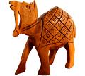 Wooden Camel w/ Carving Home Decor Showpiece